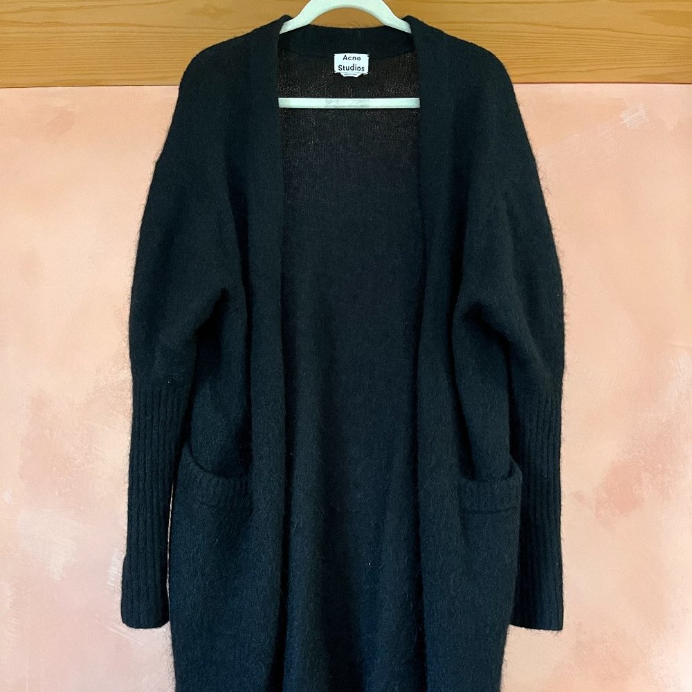 Acne Studios Black Long Cardigan Size M